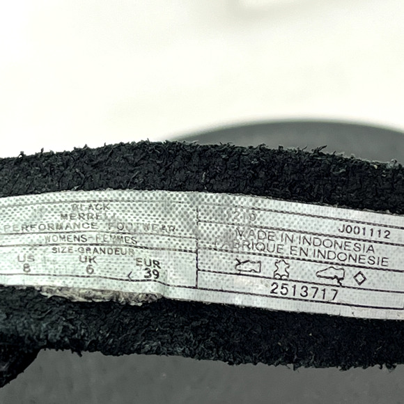 Merrell Sandals Womens 8 Juno Mid Backstrap Hoop &Loop Black Nubuck Leather - Picture 8 of 10